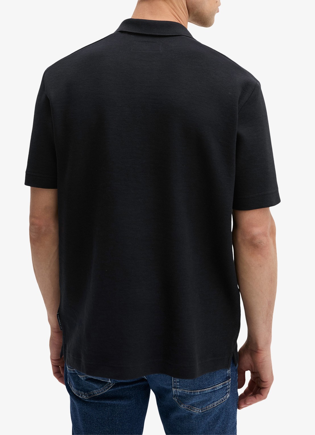 Marc O'Polo Regular fit polo - achterkant 3 zwart