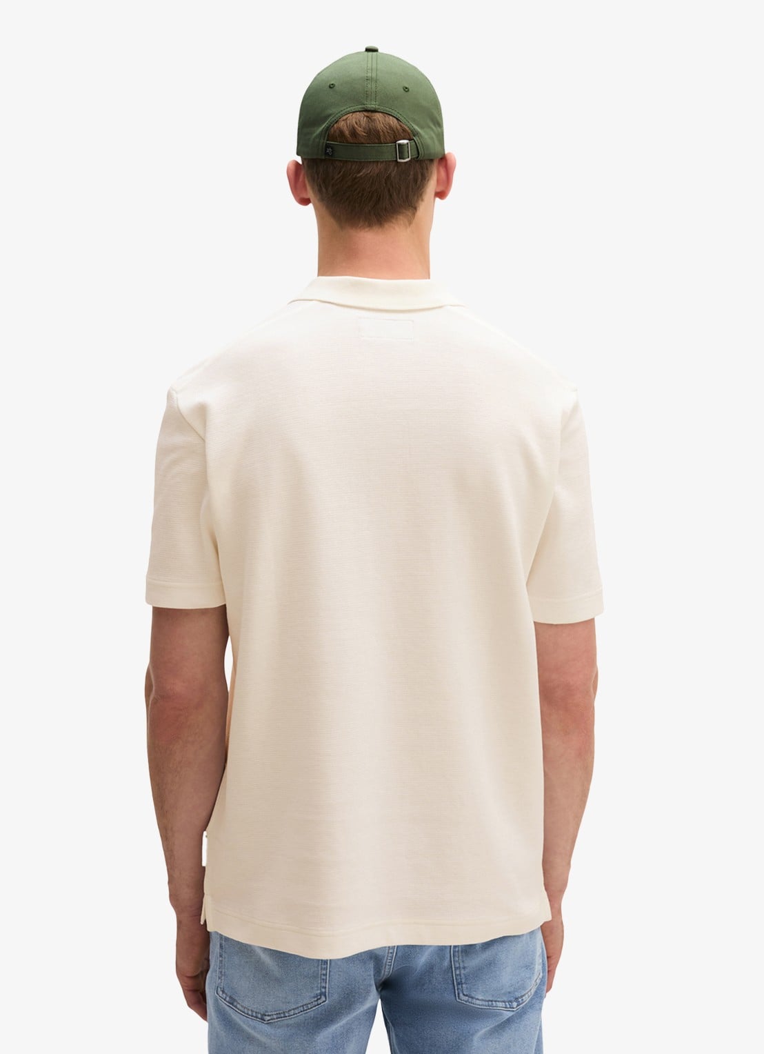 Marc O'Polo Regular fit polo - achterkant 3 creme