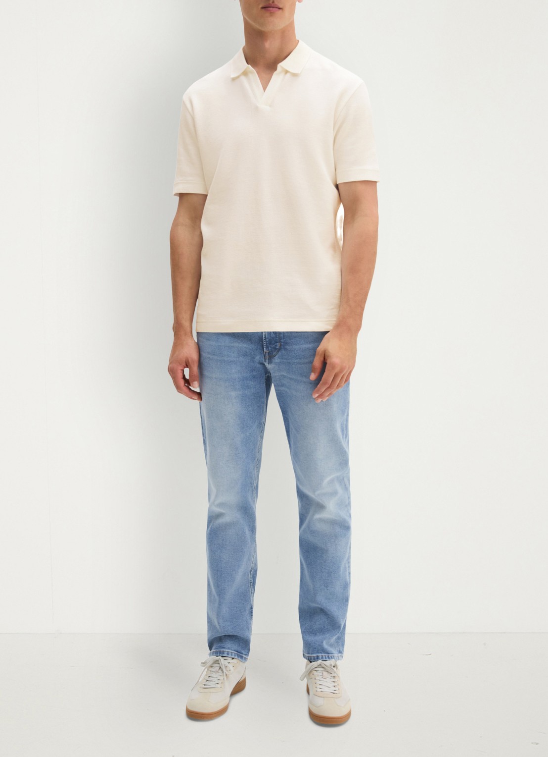 Marc O'Polo Regular fit polo - voorkant 2 creme