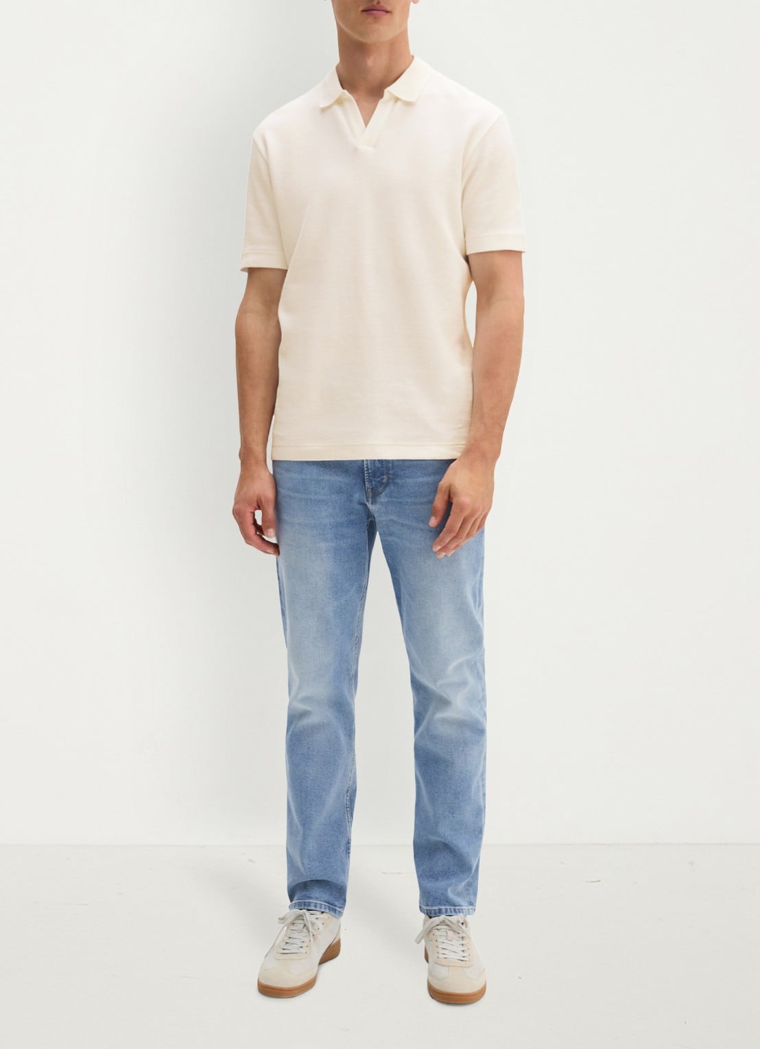 Marc O'Polo Regular fit polo - voorkant 5 creme