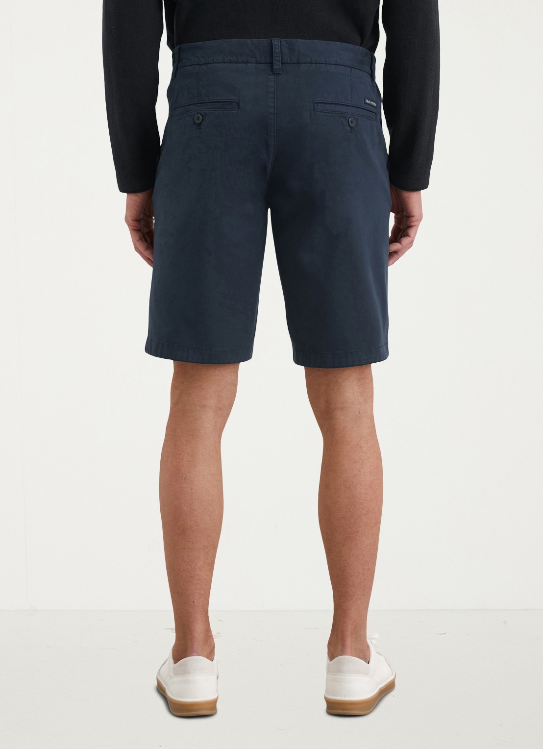 Marc O'Polo Reso straight fit korte broek van  katoen - achterkant dark navy-898 / blauw
