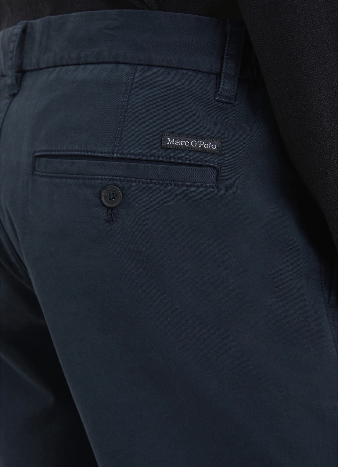 Marc O'Polo Reso straight fit korte broek van  katoen - detail 3 dark navy-898 / blauw