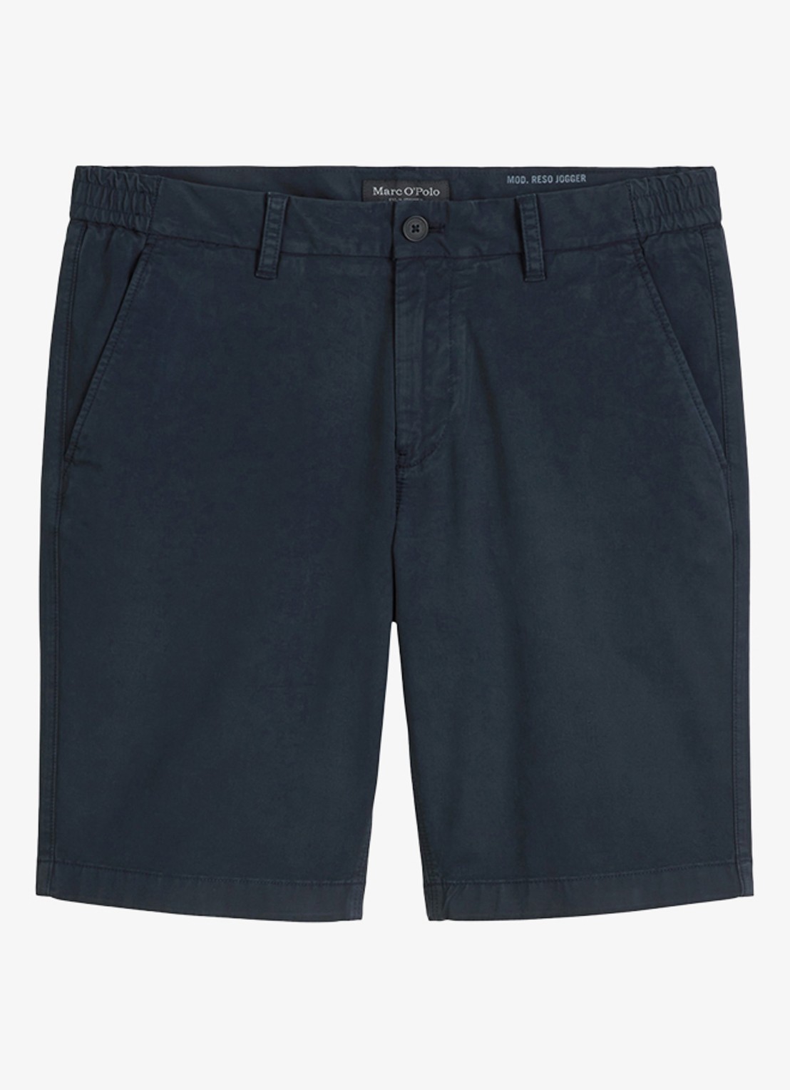 Marc O'Polo Reso straight fit korte broek van  katoen - voorkant 4 dark navy-898 / blauw