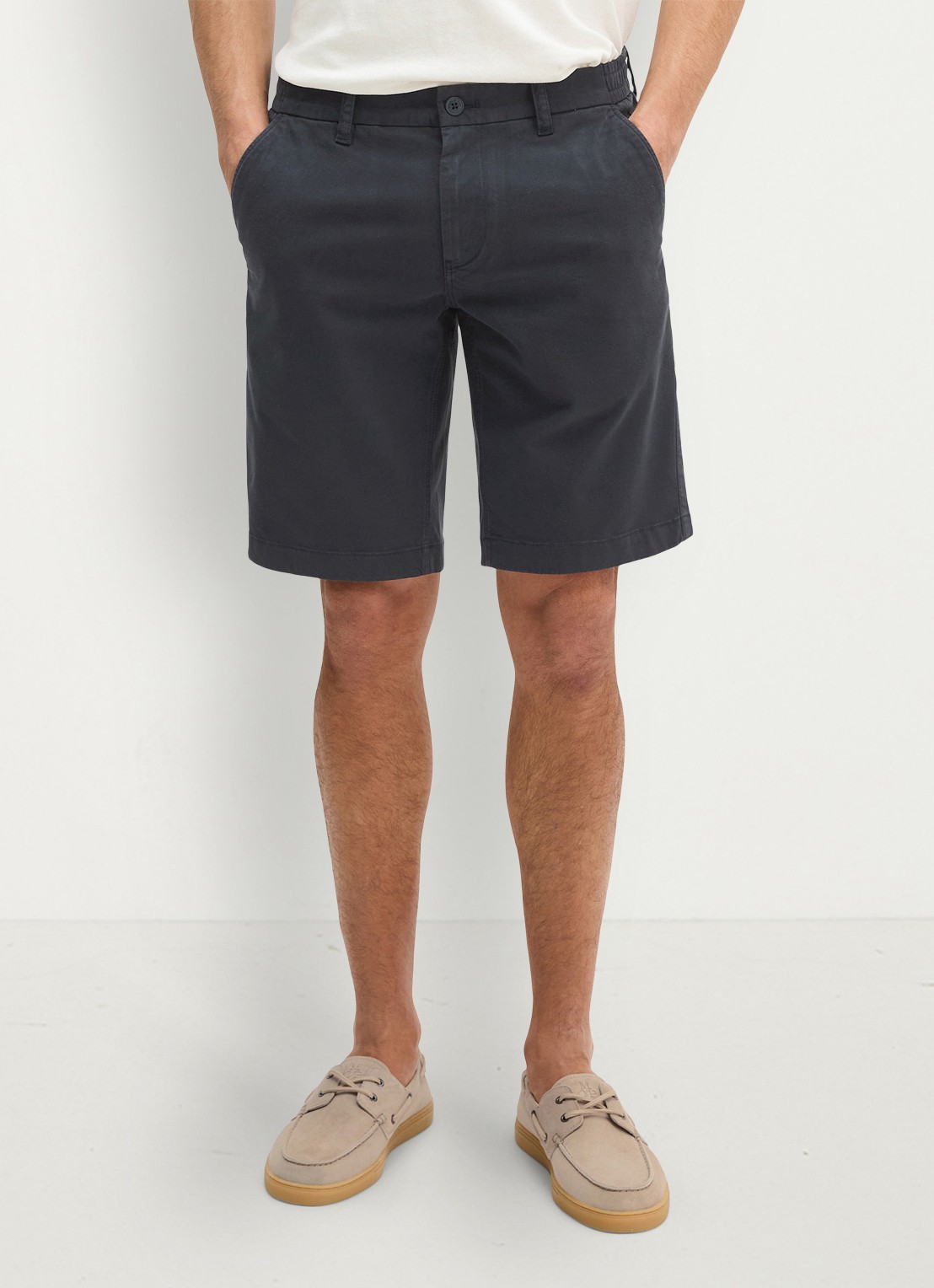 Marc O'Polo Reso straight fit korte broek van  katoen - detail 2 dark navy-4131 / blauw
