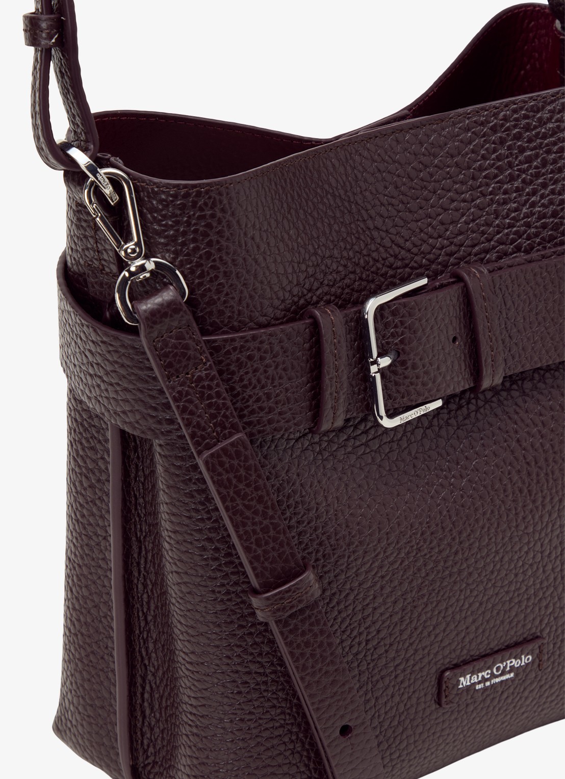 Marc O'Polo Schoudertas met logo - detail 4 kersenrood