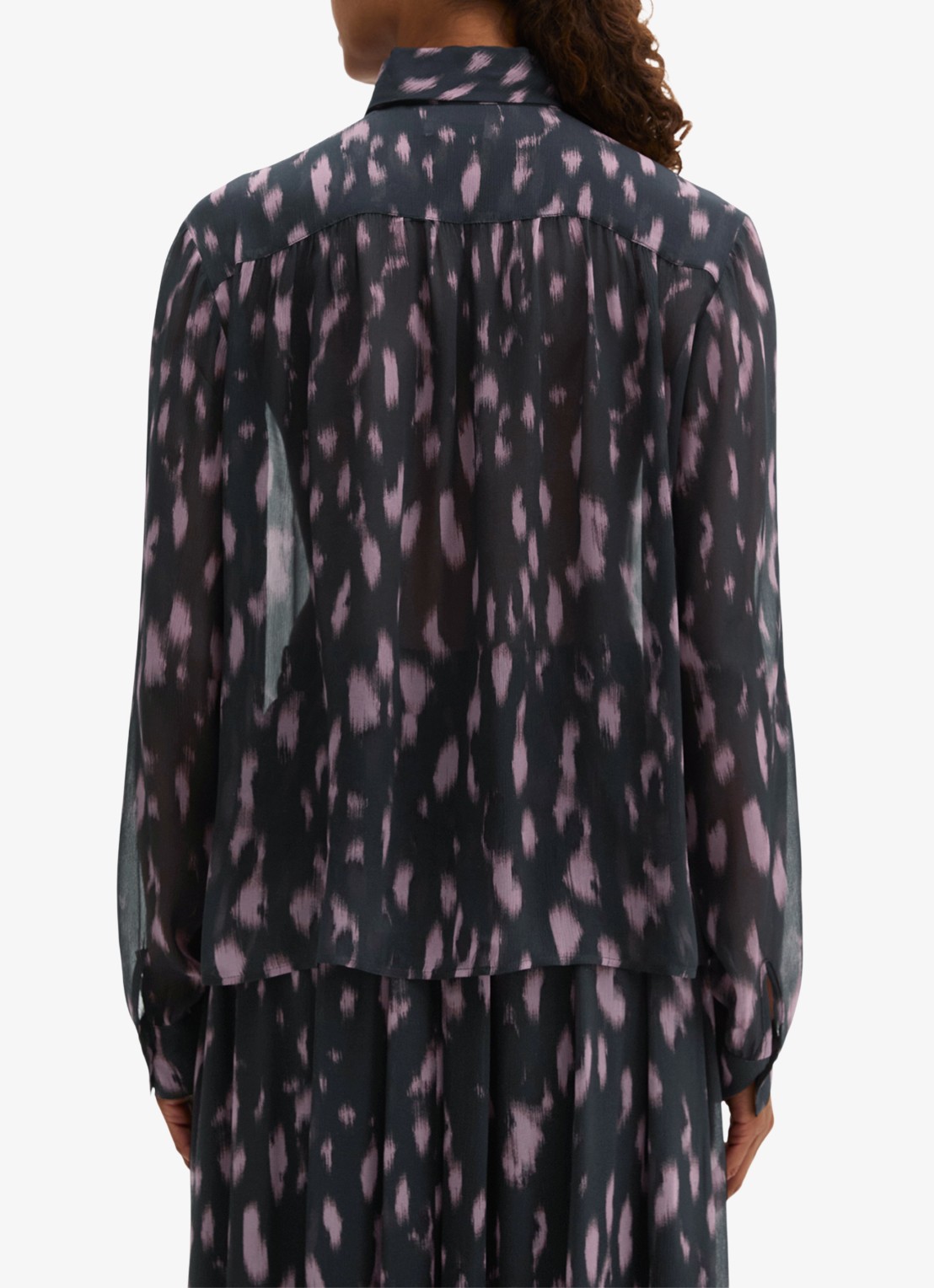 Marc O'Polo Semi-transparante tuniek met print - achterkant 5 roze