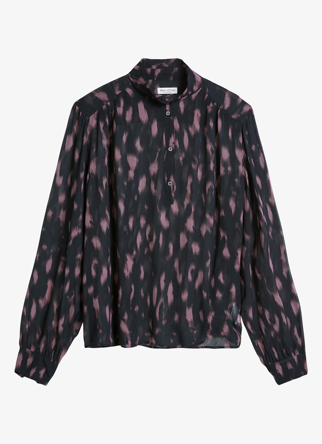 Marc O'Polo Semi-transparante tuniek met print - voorkant 3 roze