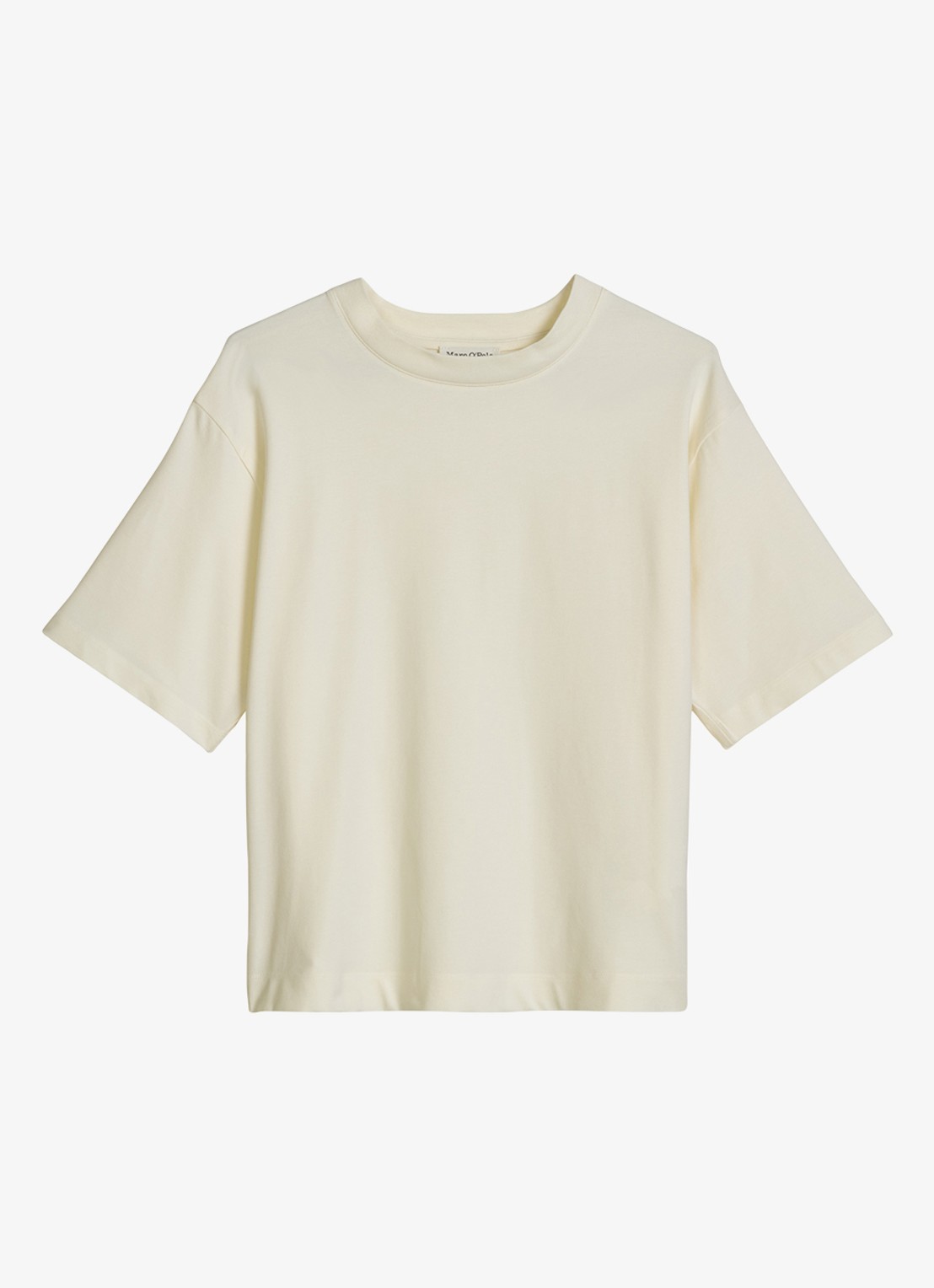Marc O'Polo Shirt in katoenblend met ronde hals - voorkant white cotton / wit