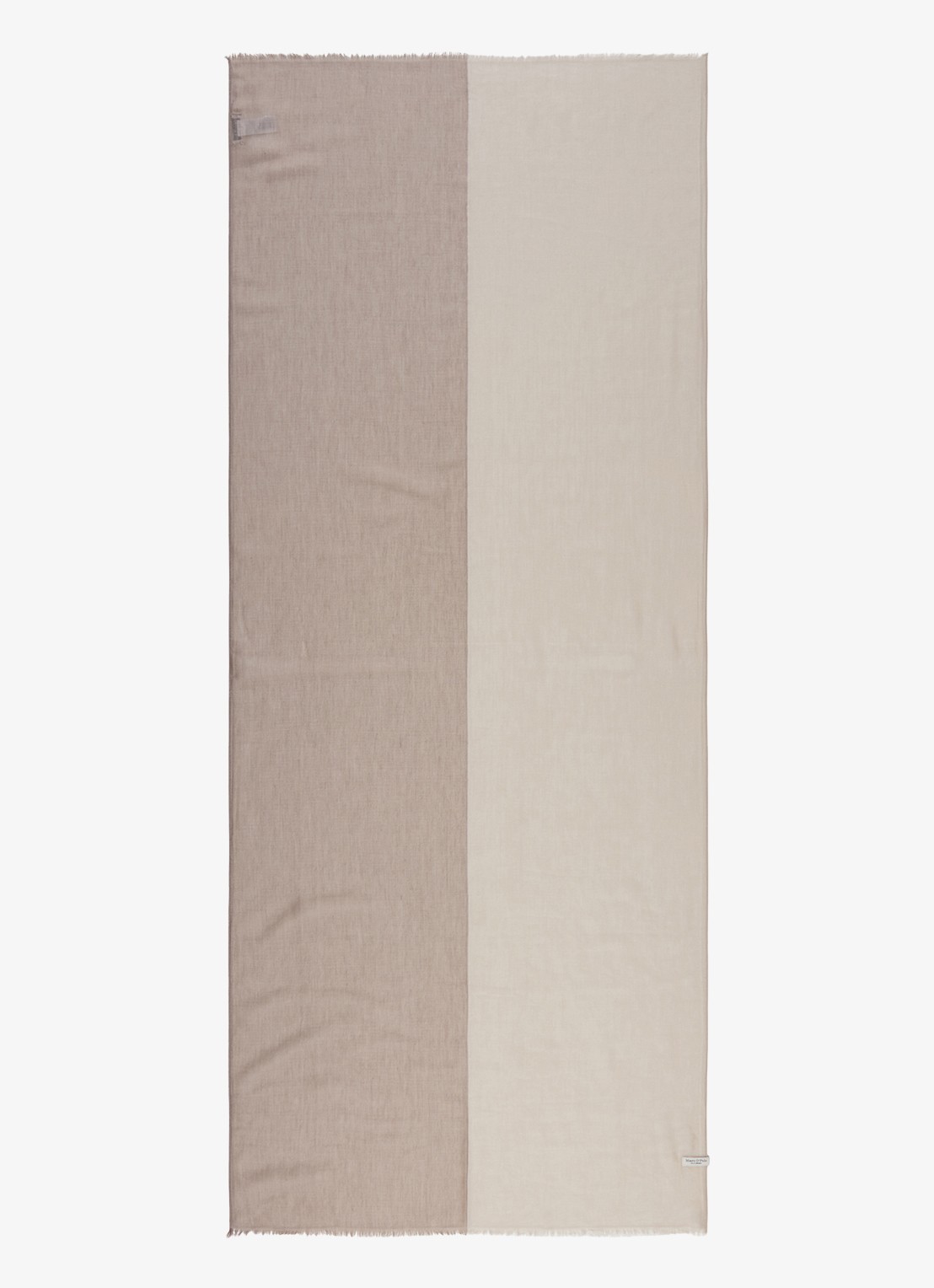 Marc O'Polo Sjaal in katoenblend met logo - detail 3 beige