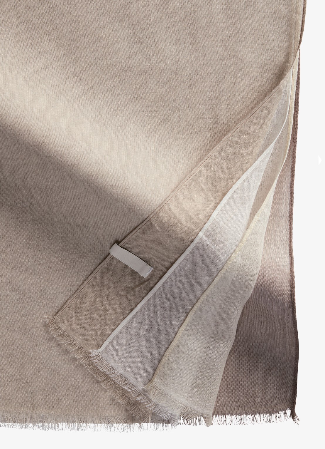 Marc O'Polo Sjaal in katoenblend met logo - detail 4 beige