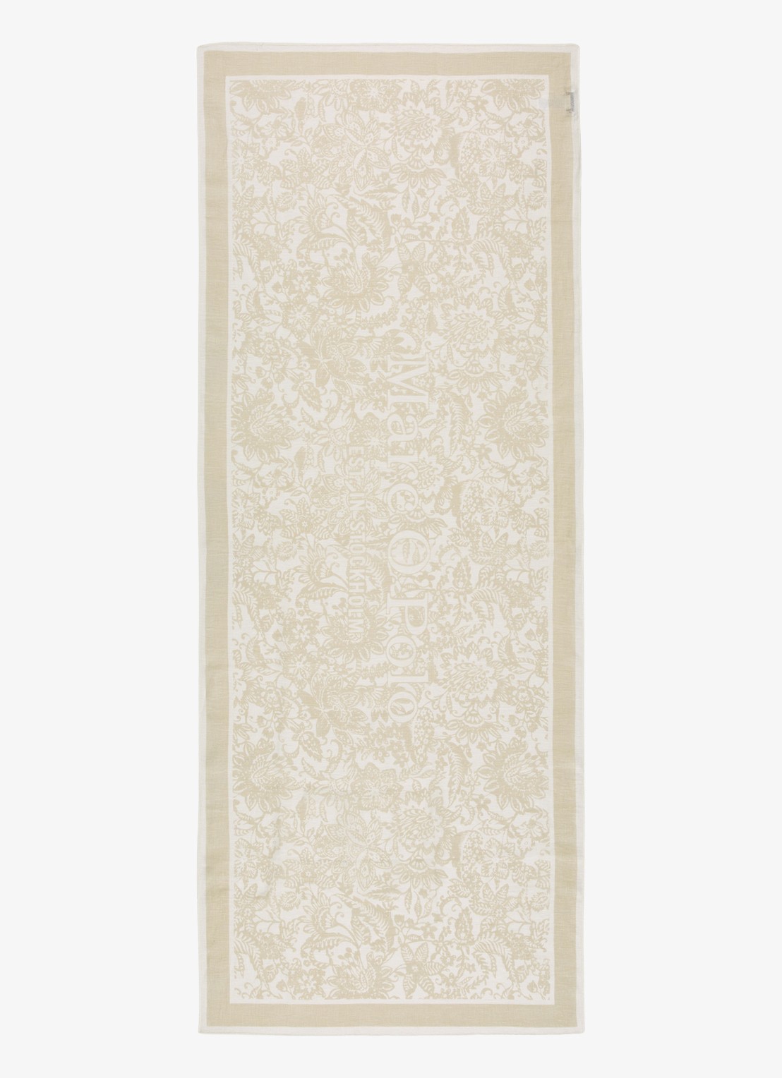 Marc O'Polo Sjaal met bloemenprint - voorkant 5 beige