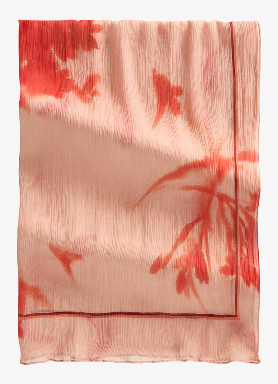 Marc O'Polo Sjaal met print - voorkant medium orange_multi_1-9429 / oranje
