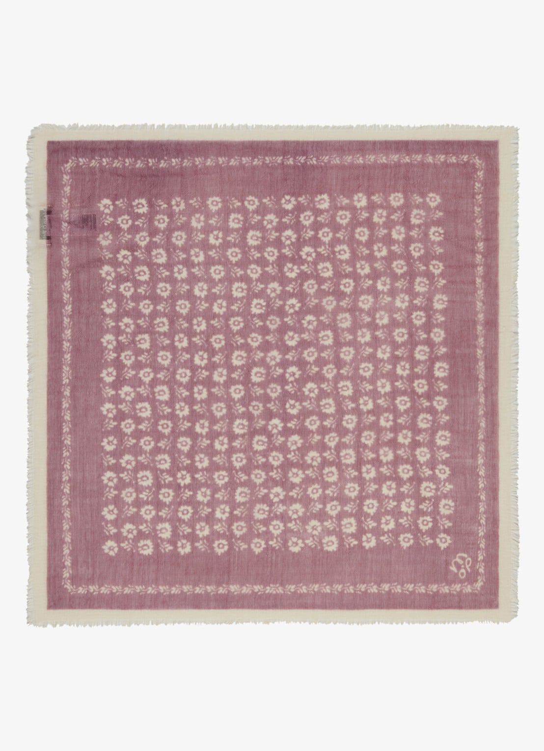 Marc O'Polo Sjaal van wol  - detail roze