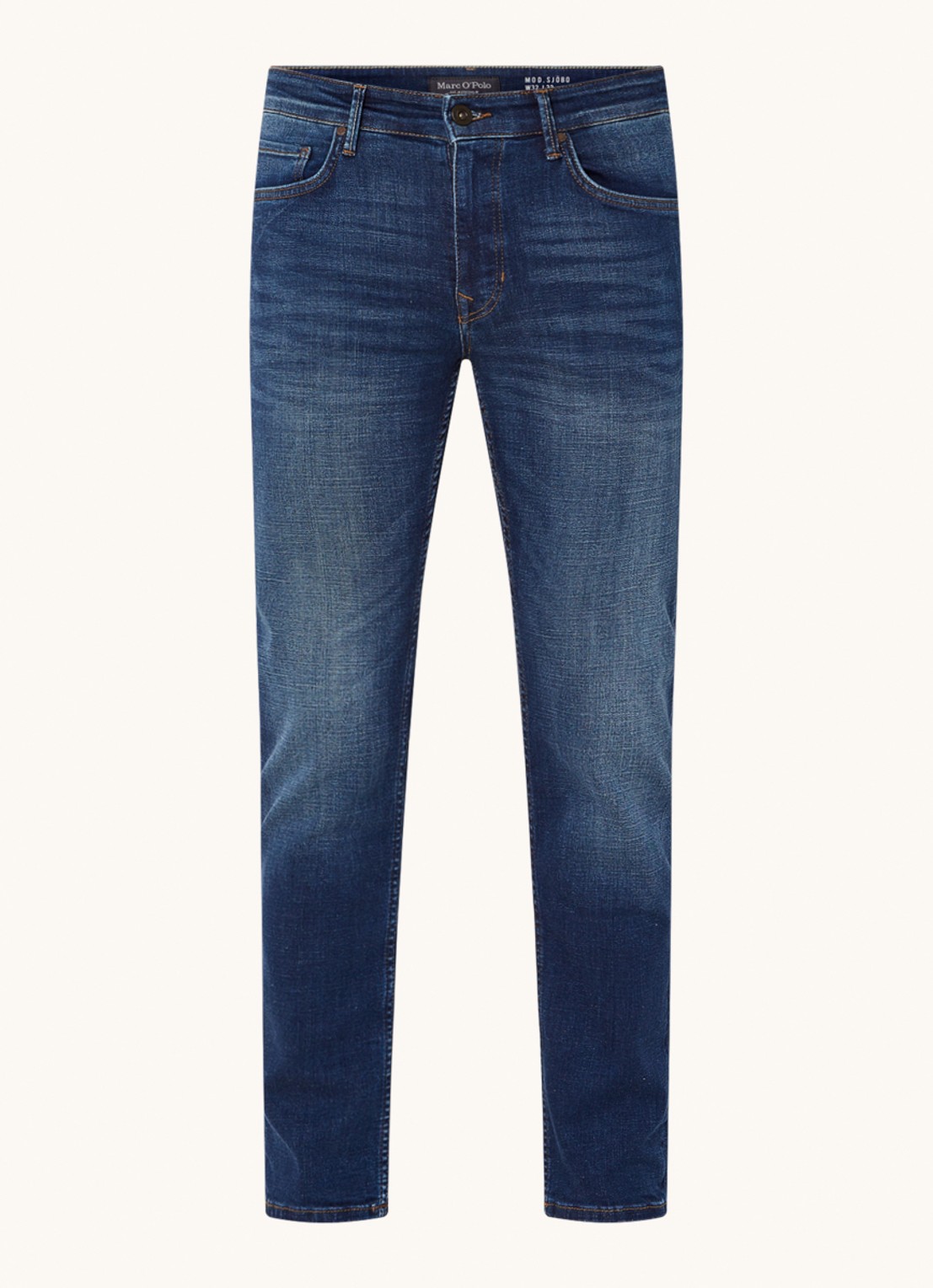 Marc O'Polo Skinny fit jeans met donkere wassing - voorkant 3 indigo