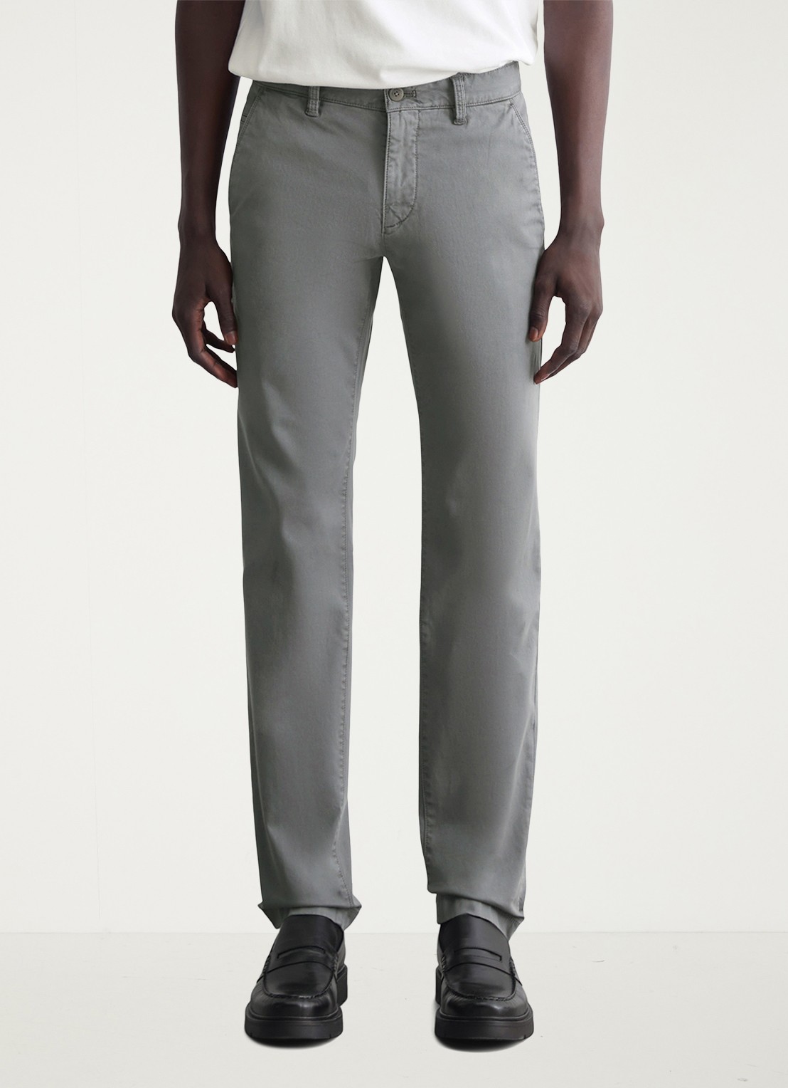 Marc O'Polo Stig shaped fit chino met stretch - voorkant 3 grijs