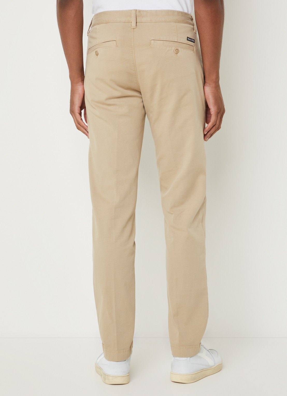 Marc O'Polo Stig shaped fit chino met stretch - achterkant pure cashmere-111 / beige