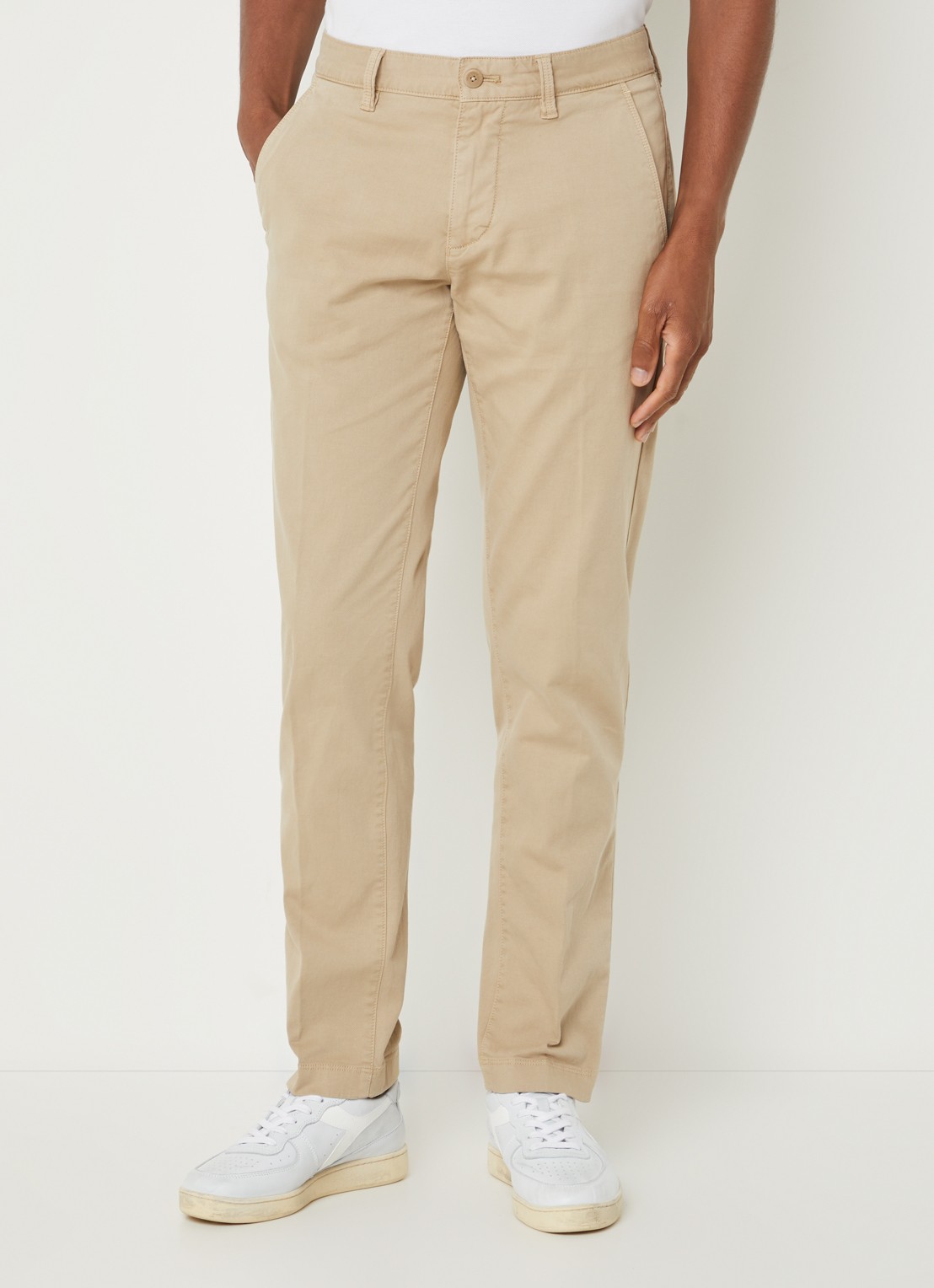 Marc O'Polo Stig shaped fit chino met stretch - detail 2 pure cashmere-111 / beige
