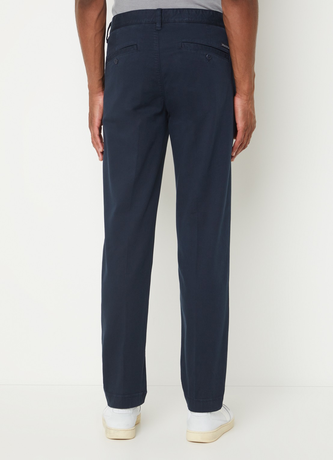 Marc O'Polo Stig shaped fit chino met stretch - achterkant 2 blauw