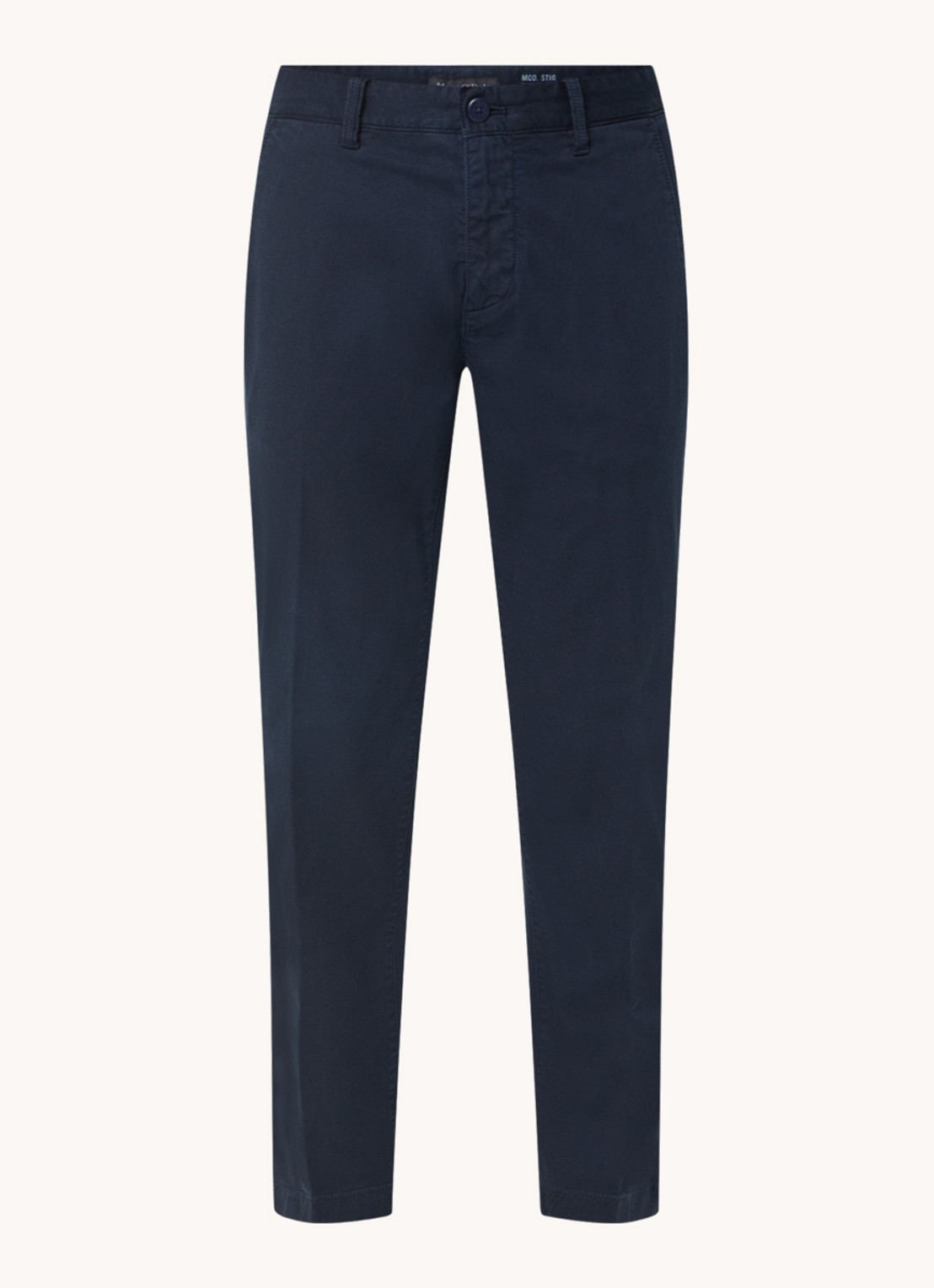 Marc O'Polo Stig shaped fit chino met stretch - voorkant 5 blauw