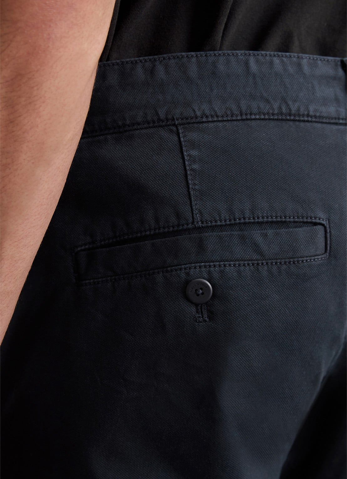 Marc O'Polo Stig shaped fit chino met stretch - detail 5 donkerblauw