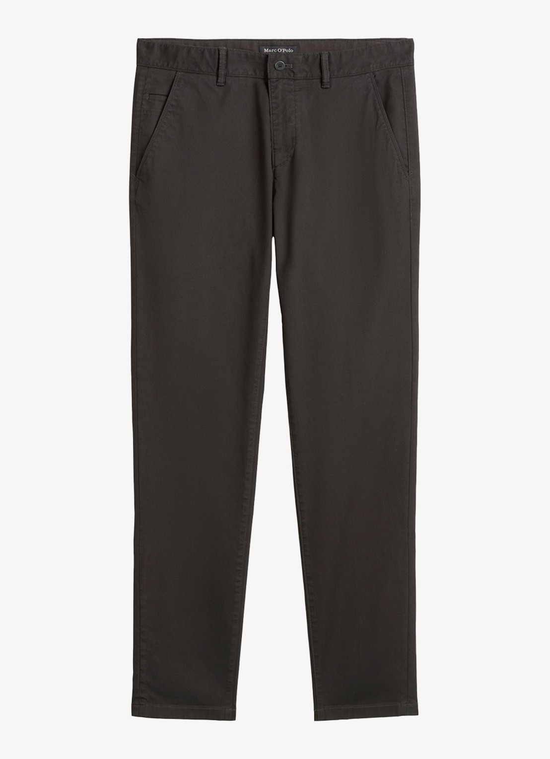 Marc O'Polo Stig shaped fit chino met stretch - voorkant donkergrijs