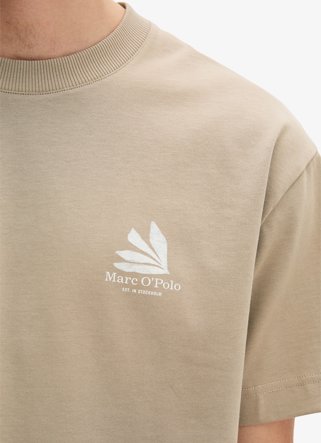 Marc O'Polo T-shirt met logo- en backprint - detail 2 charleston gray/2124