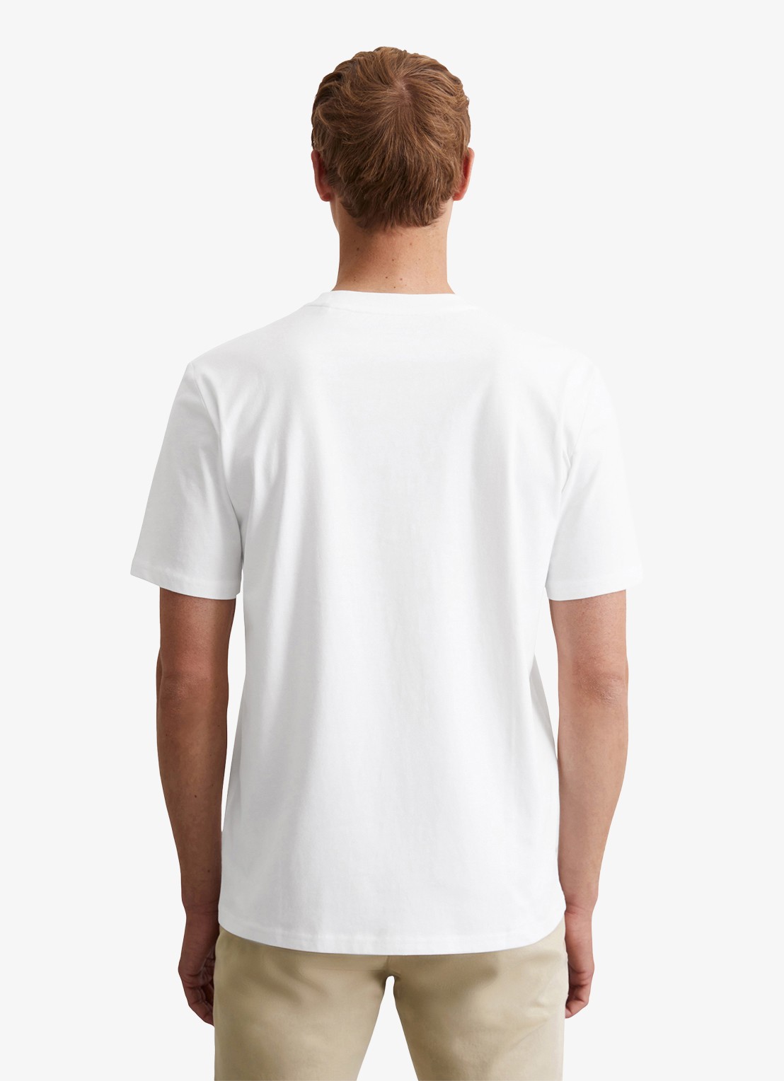 Marc O'Polo T-shirt met logo - achterkant 5 wit