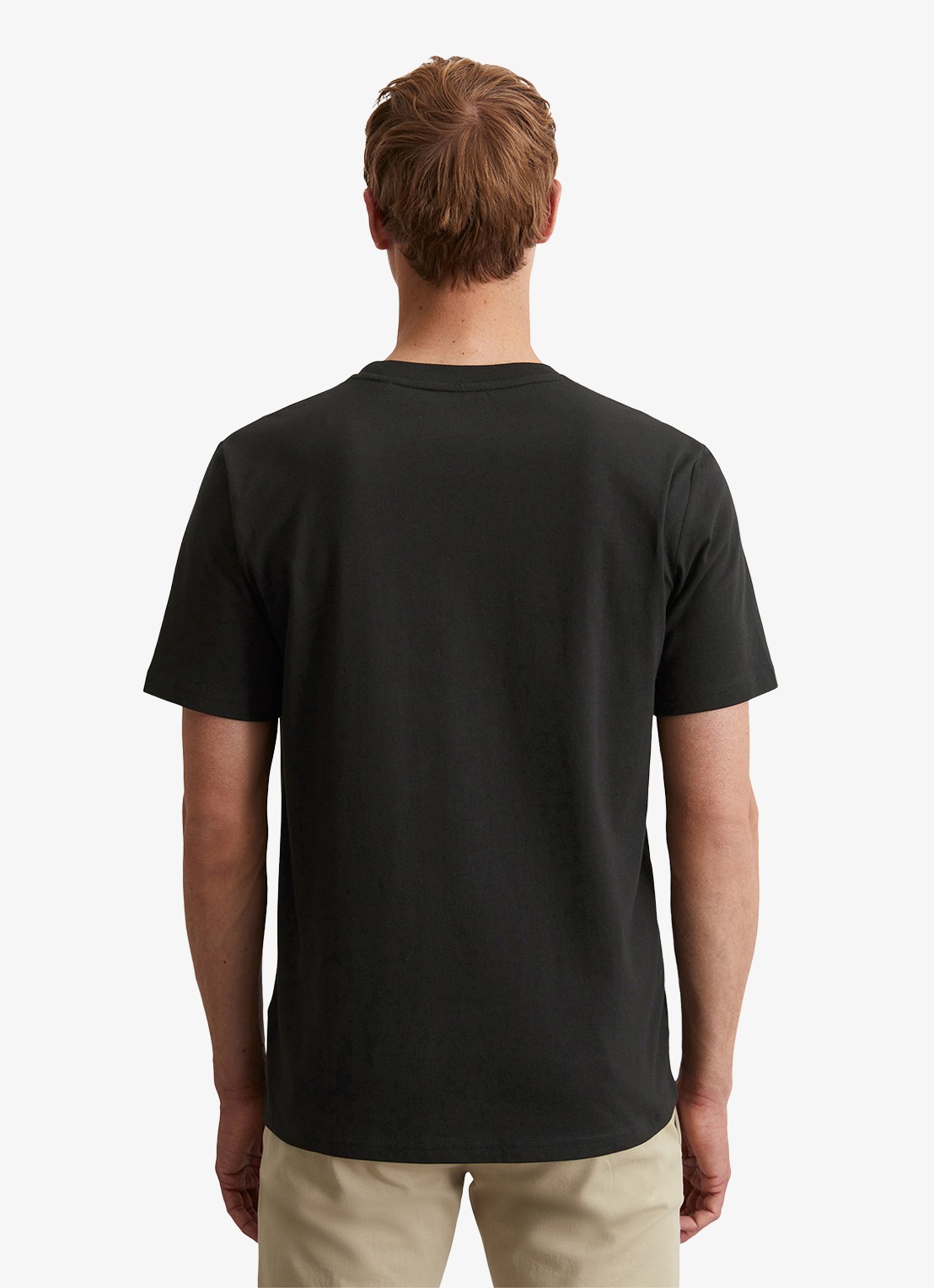 Marc O'Polo T-shirt met logo - achterkant zwart