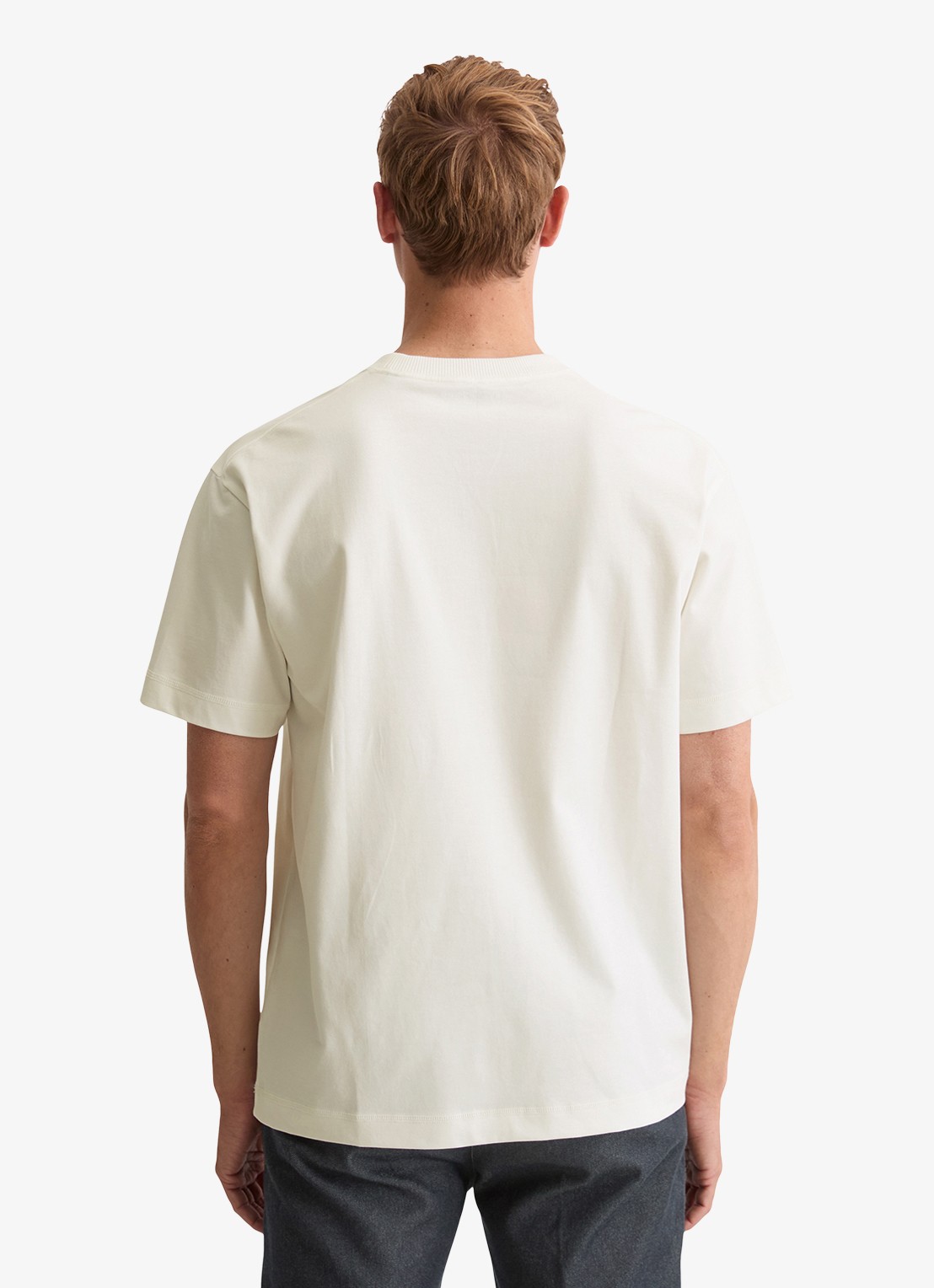 Marc O'Polo T-shirt met logo - achterkant 5 wit