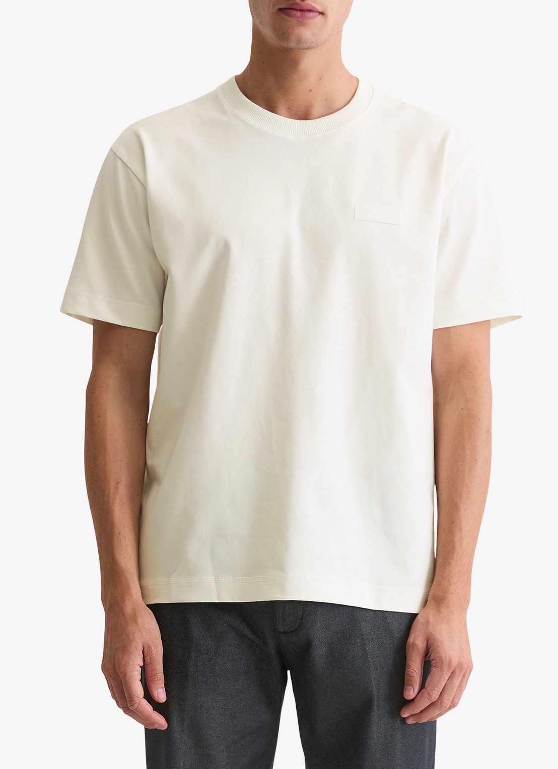 Marc O'Polo T-shirt met logo - detail 3 wit