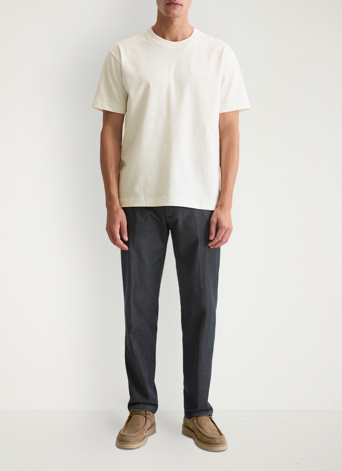 Marc O'Polo T-shirt met logo - voorkant 2 wit