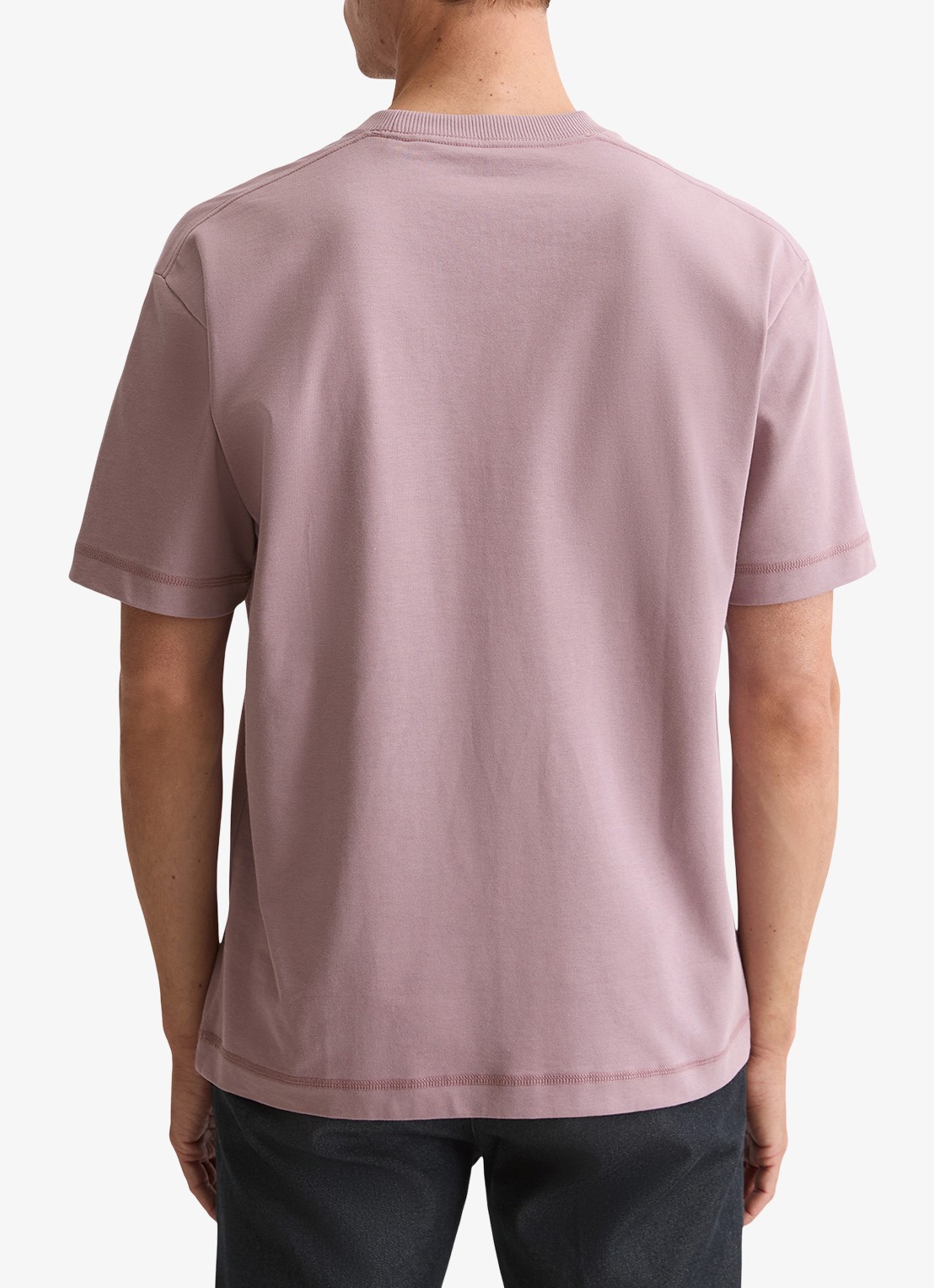 Marc O'Polo T-shirt met logo - achterkant lichtroze