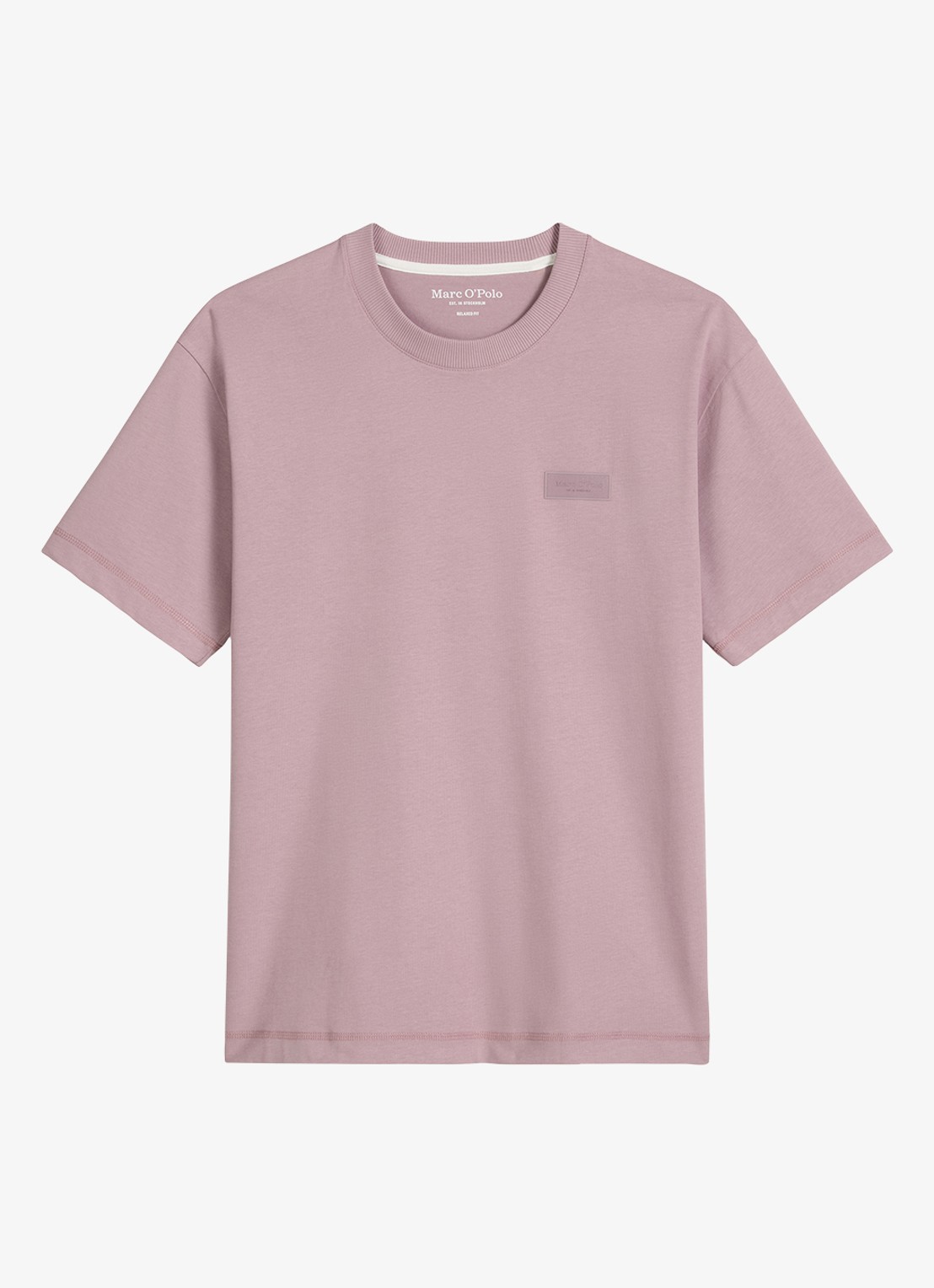 Marc O'Polo T-shirt met logo - voorkant 2 lichtroze