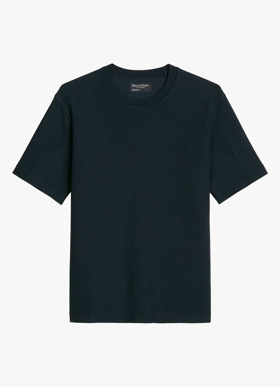 Marc O'Polo T-shirt met logo - voorkant 4 dark navy-4131 / blauw