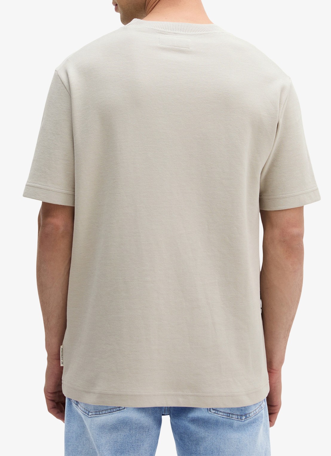 Marc O'Polo T-shirt met logo - achterkant 5 grey kit-0922 / grijs