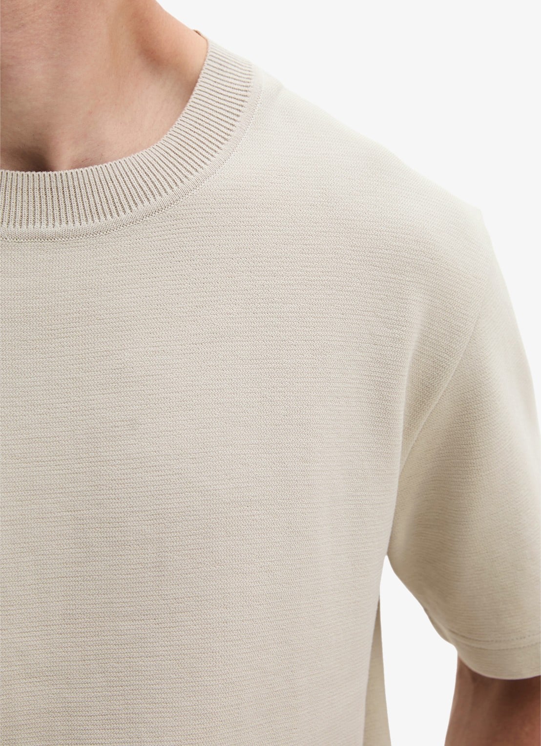 Marc O'Polo T-shirt met logo - detail 2 grey kit-0922 / grijs