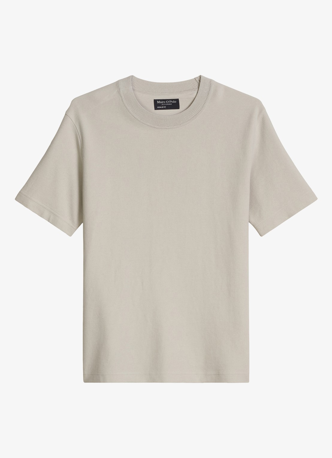 Marc O'Polo T-shirt met logo - voorkant grey kit-0922 / grijs