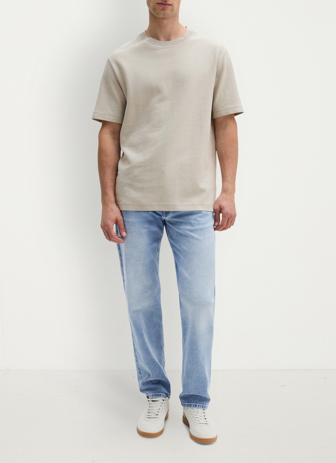 Marc O'Polo T-shirt met logo - voorkant 2 grey kit-0922 / grijs