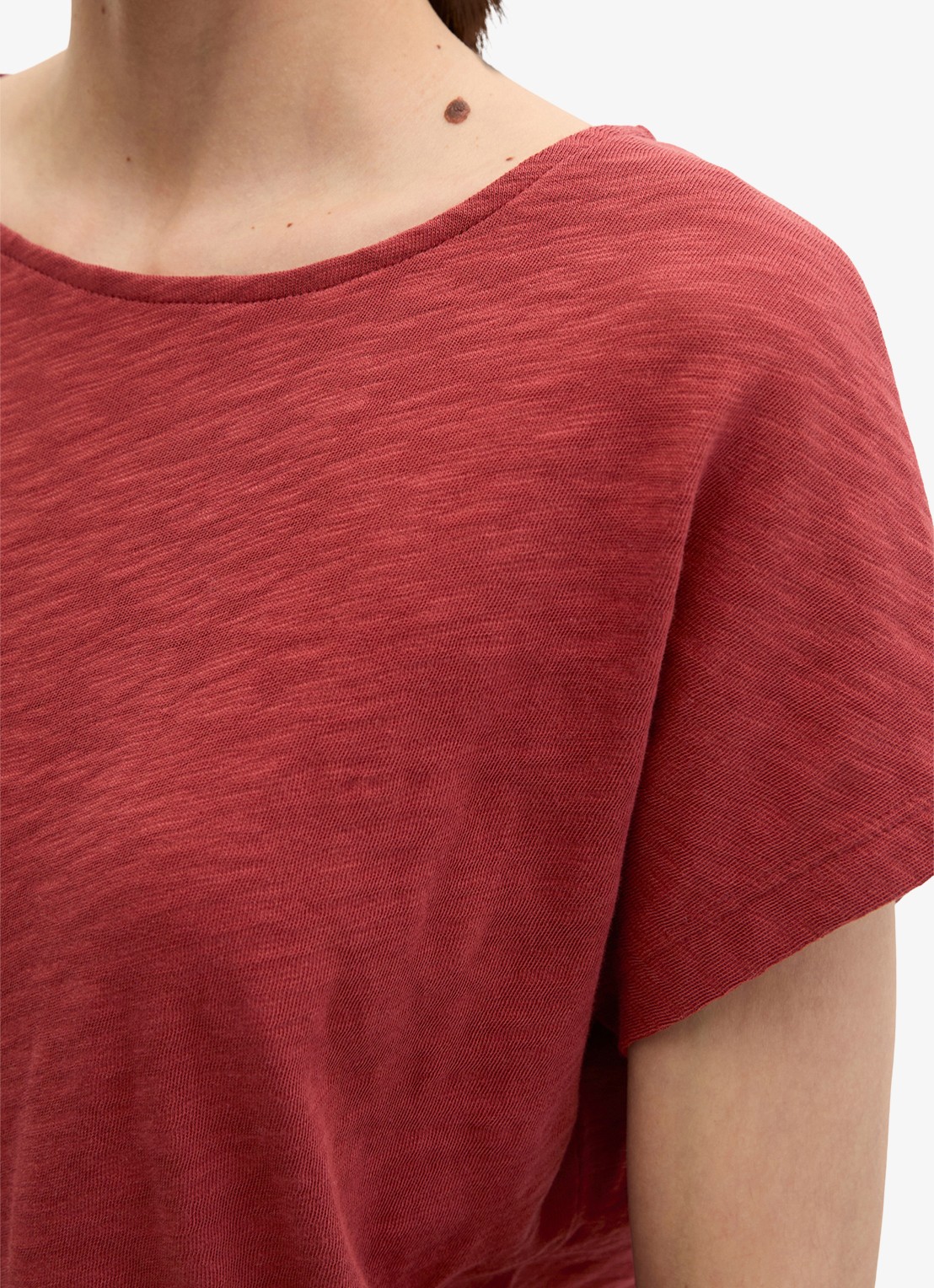 Marc O'Polo T-shirt met logoborduring - detail 3 tall poppy-6896 / paars