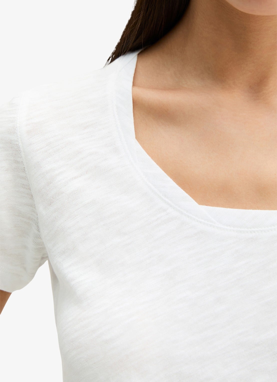 Marc O'Polo T-shirt met ronde hals - detail 5 wit