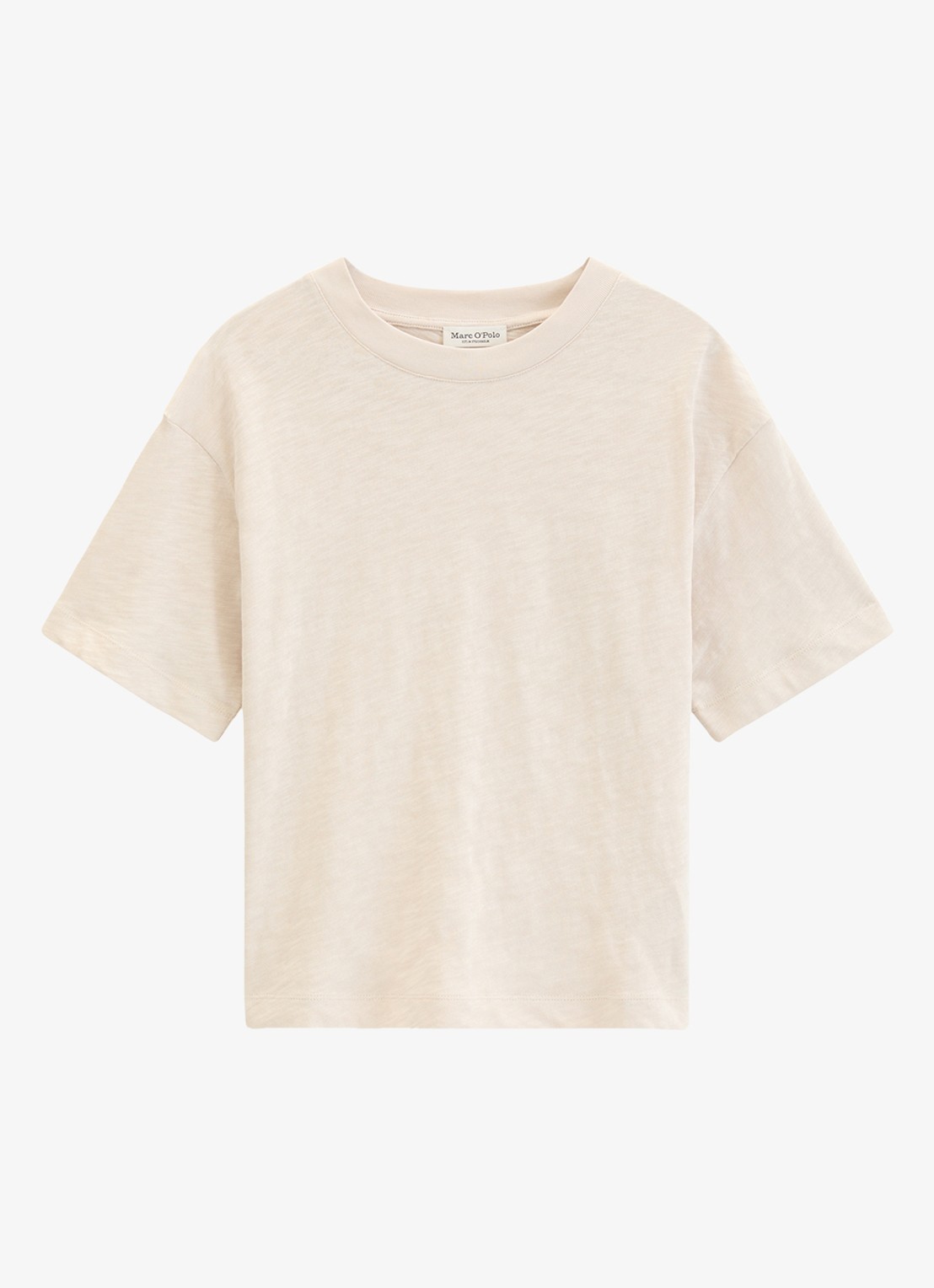 Marc O'Polo T-shirt met ronde hals - voorkant 2 beige