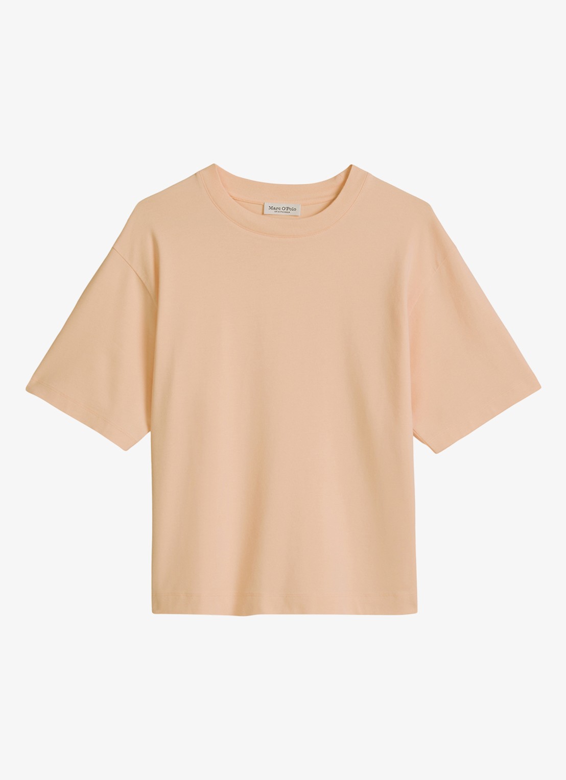 Marc O'Polo T-shirt met ronde hals - voorkant 2 soft peach-9706 / roze