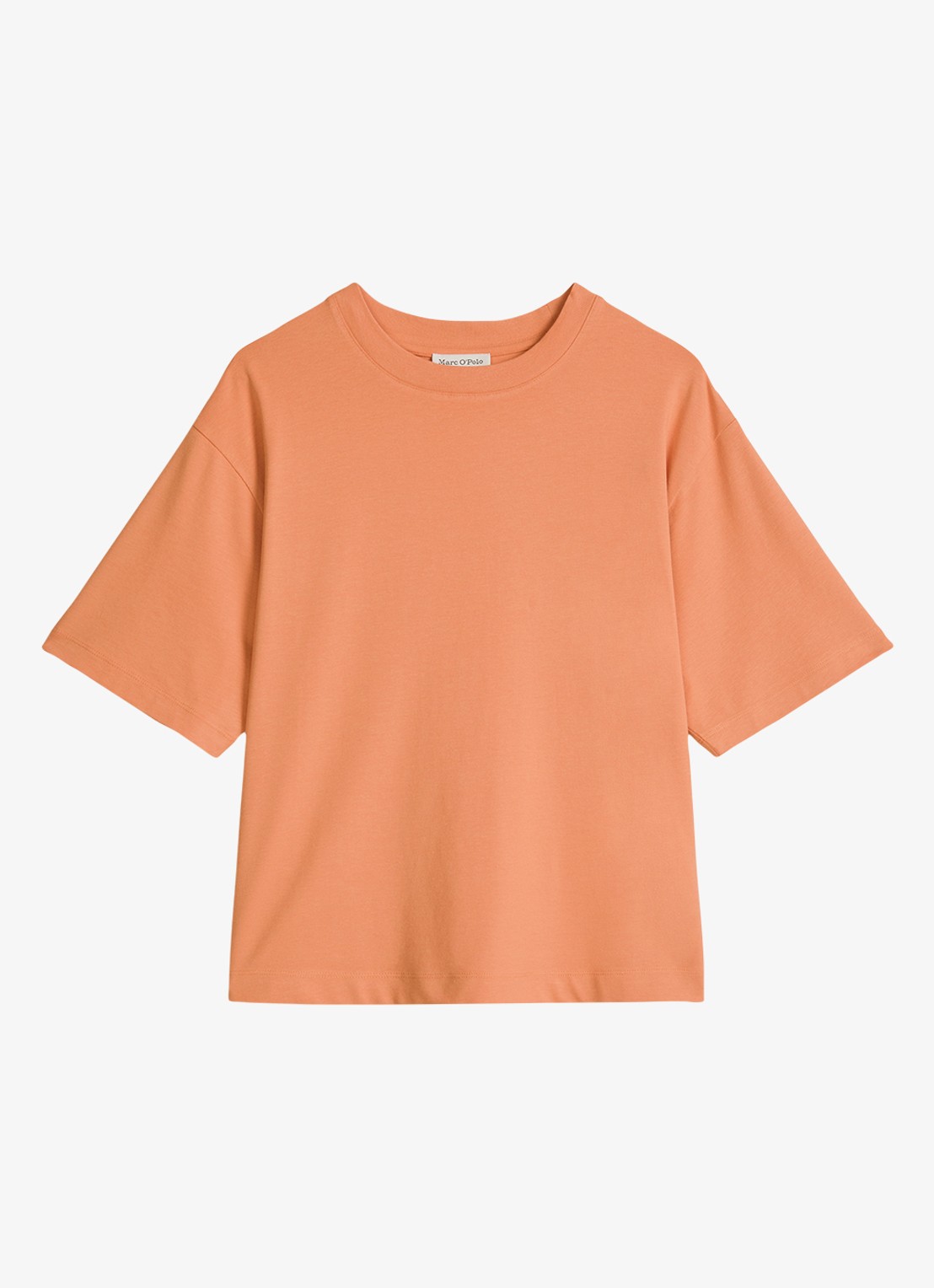 Marc O'Polo T-shirt met ronde hals - voorkant 5 warm orange-9326 / oranje