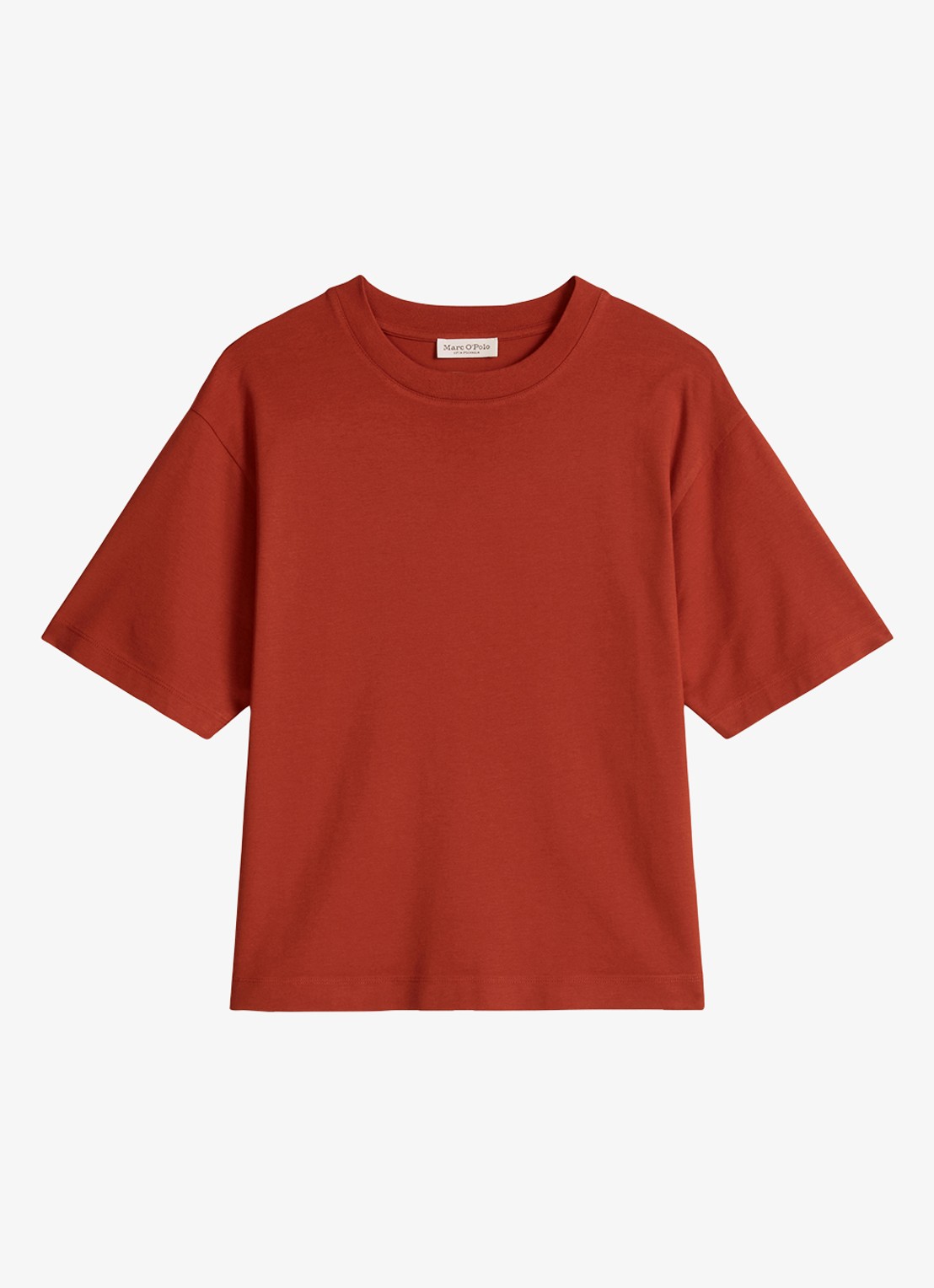 Marc O'Polo T-shirt met ronde hals - voorkant 2 tall poppy-6896 / paars