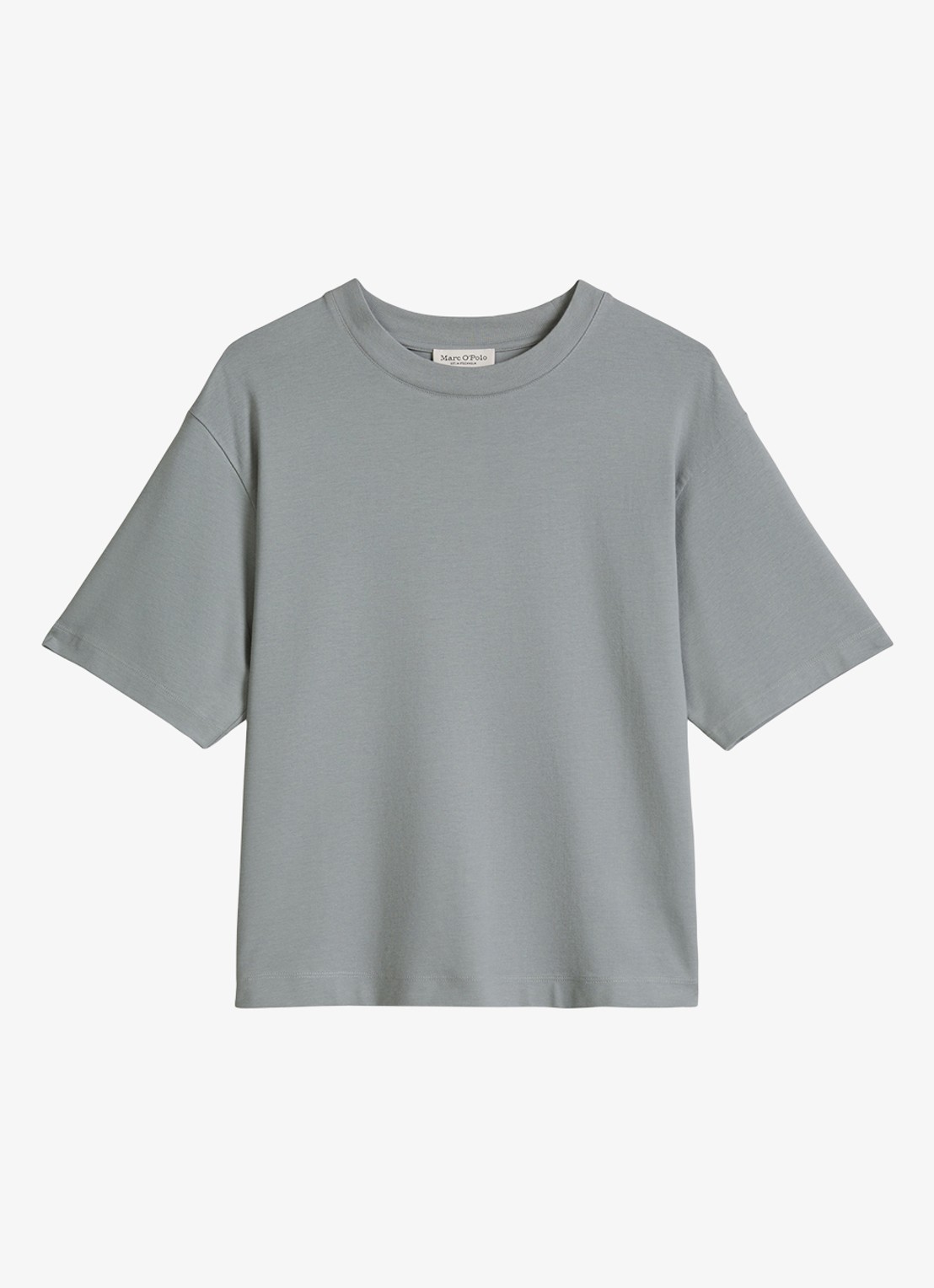 Marc O'Polo T-shirt met ronde hals - voorkant 3 quiet sea-0639 / blauw