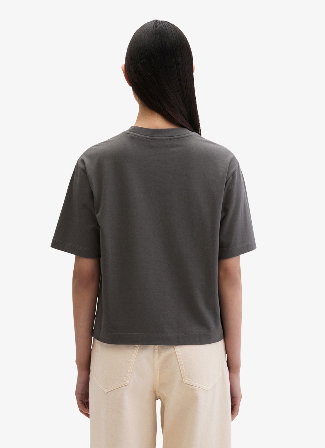 Marc O'Polo T-shirt met ronde hals - achterkant oxide grey-0364 / grijs