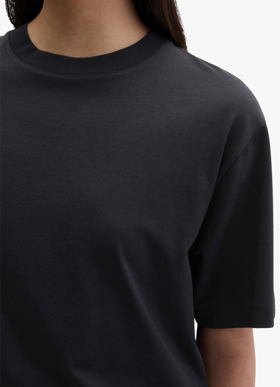 Marc O'Polo T-shirt met ronde hals - detail 2 deep night blue-4300 / blauw