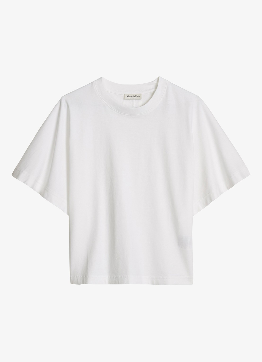 Marc O'Polo T-shirt met ronde hals - voorkant 3 white-0163 / wit