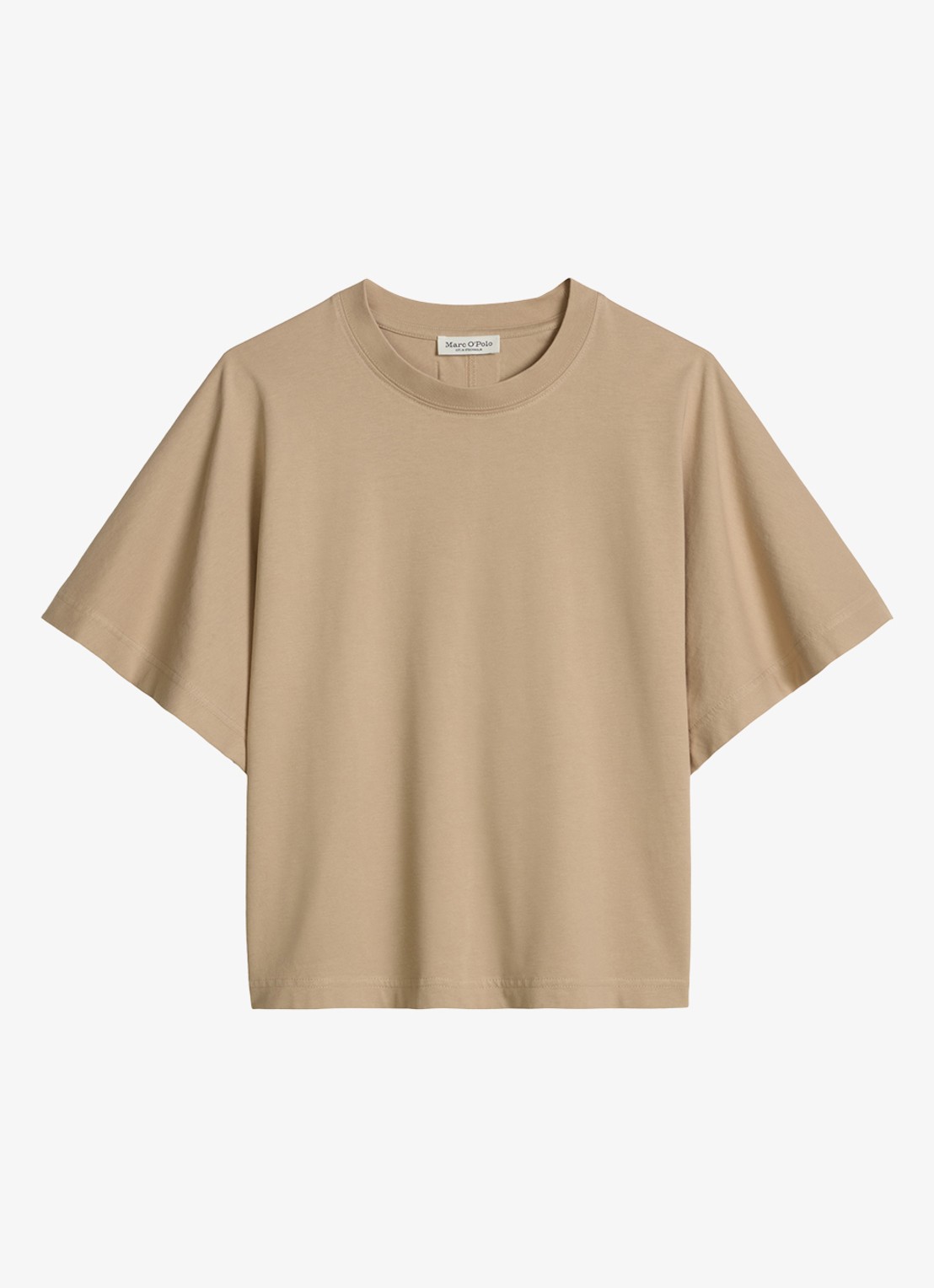 Marc O'Polo T-shirt met ronde hals - voorkant 3 sandpaper-2326 / beige