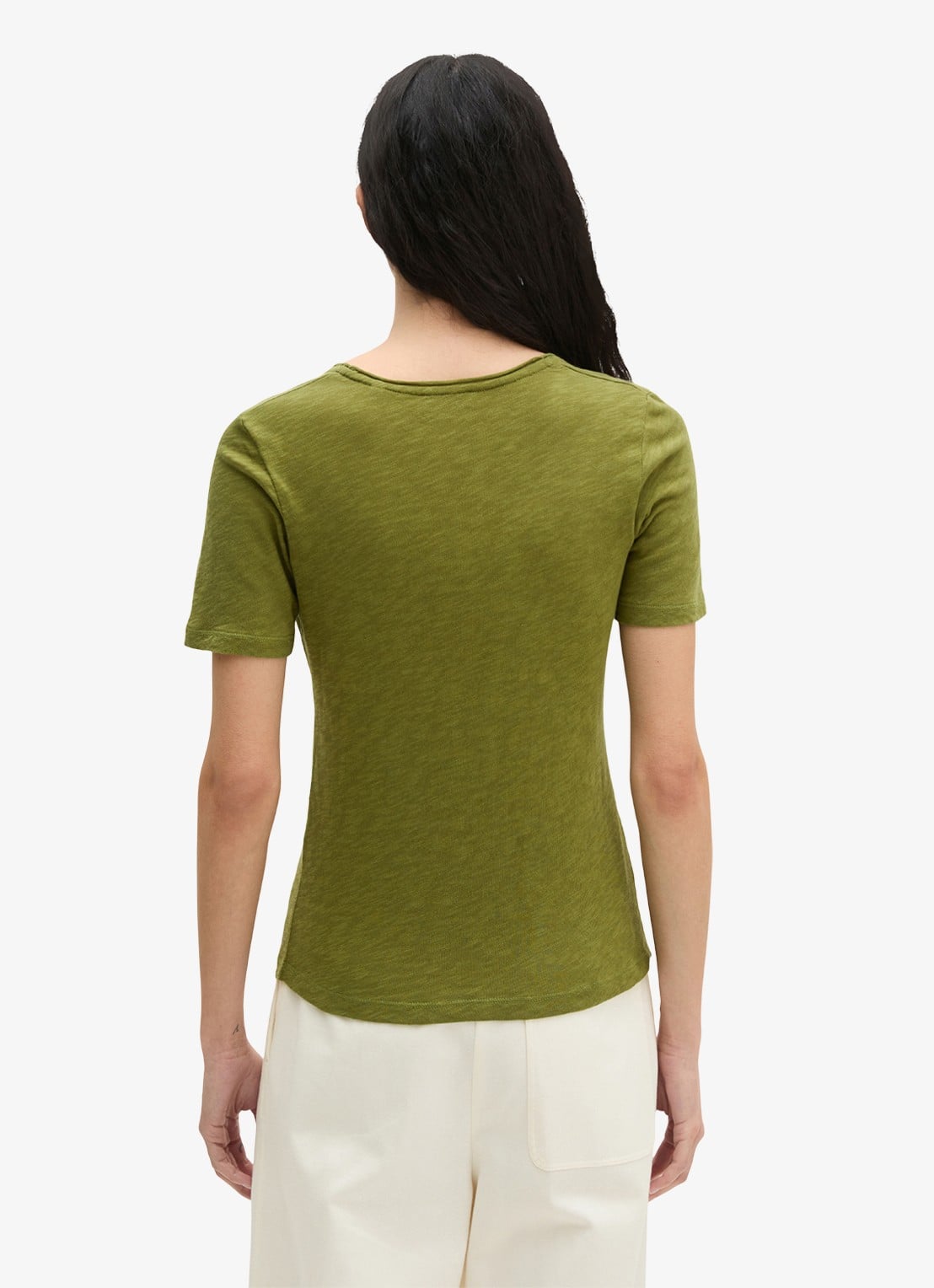 Marc O'Polo T-shirt met ronde hals - achterkant 3 shaded fern / groen